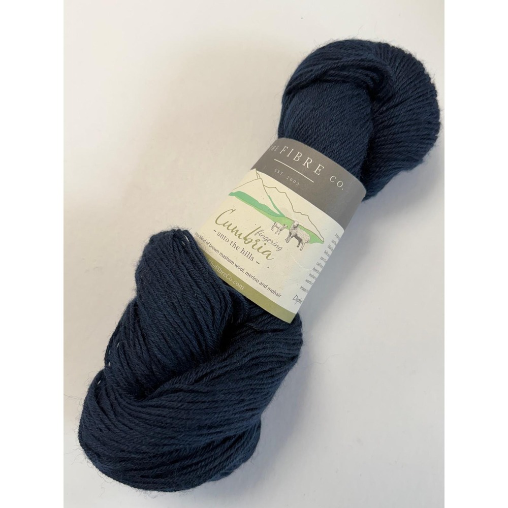 The Fibre Co Cumbria Yarn Derwentwater Navy Blue Wool Mohair‎ Blend